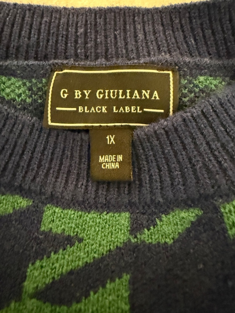 G by Giuliana Black Label Multicolor Houndstooth Sweater – Size 1X – NWOT - Picture 10 of 16